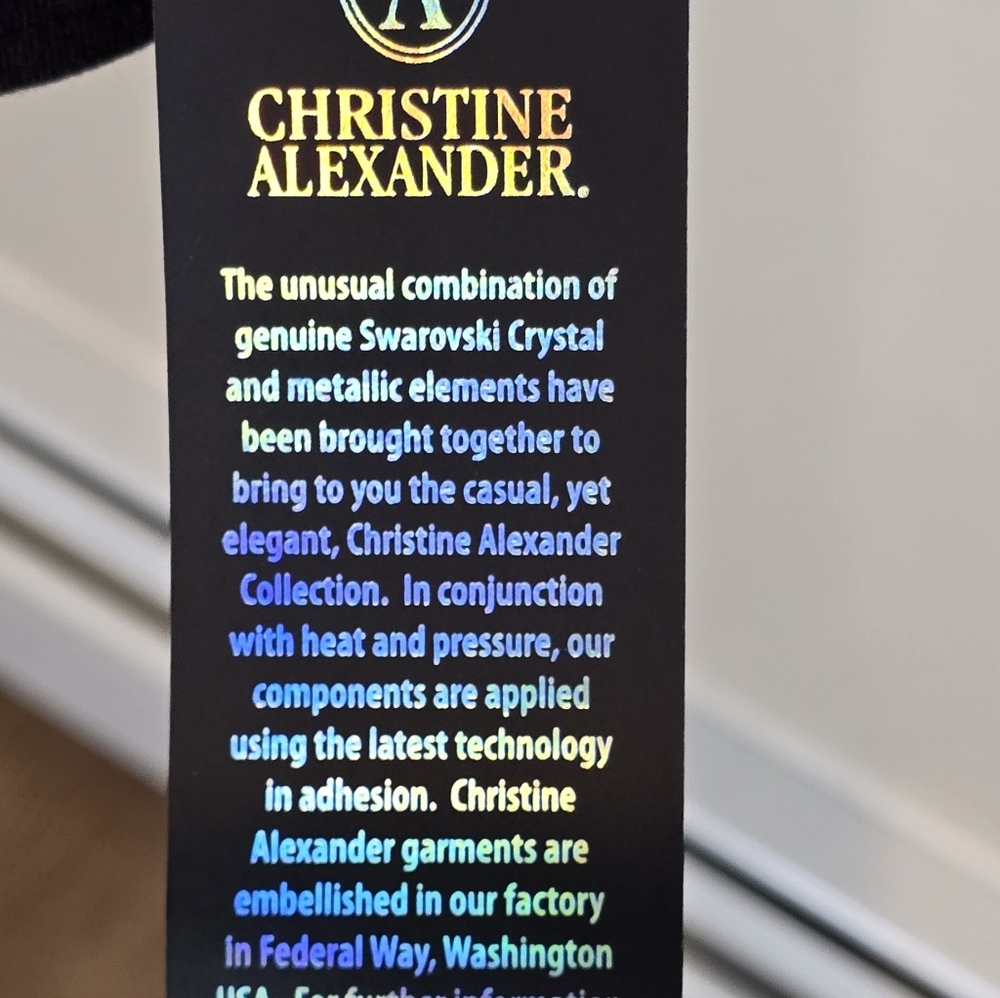 Christine Alexander Black Blazer with Silver Swarovski Embellishments NWT - Picture 7 of 8